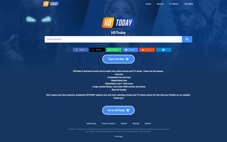 Hdtoday.cc: Free TV Shows and Movies Watch Online